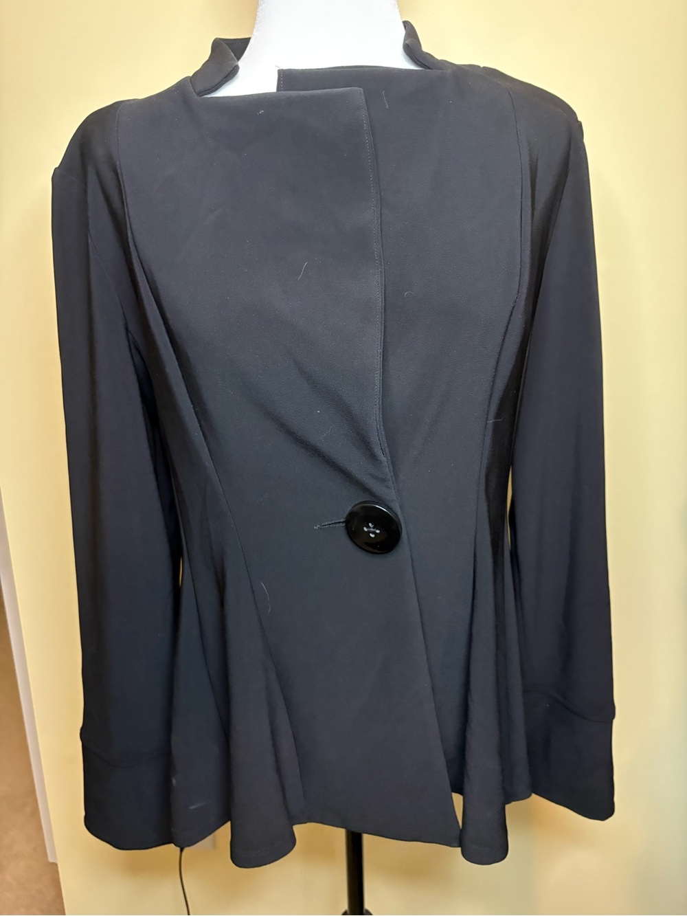 Joseph Ribkoff Black Asymmetric Single-Button Blazer sz 14